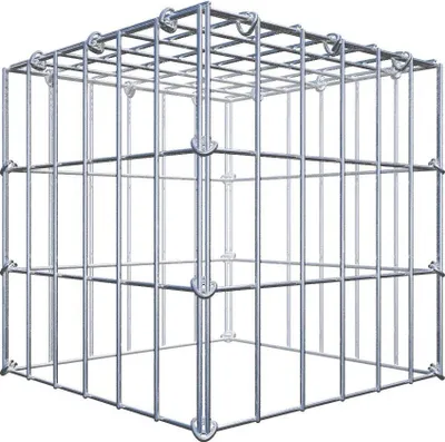 Produktbild von Anbaugabione Typ 3 30 cm x 30 cm x 30 cm (L x H x T), Maschenweite 5 cm x 10 cm, C-Ring