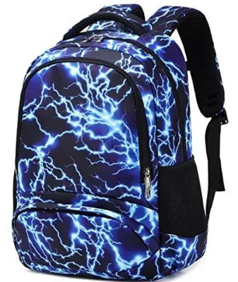 Image de Sac à dos pour adolescents, garçons, sac d'école, imperméable, léger, bleu, pour les classes de 3 à 5