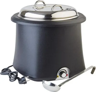 Produktbild von APS 11901 Elektrischer Suppentopf, 10 Liter, inkl. Schöpfkelle, 420-550 Watt, Ø 38 cm, Höhe 36,5 cm