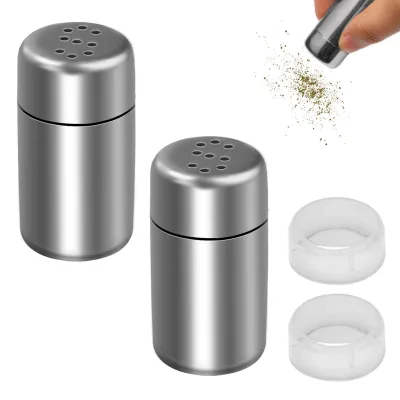 Mini-Gewürzstreuer 2er-Set Edelstahl 5 ml Camping