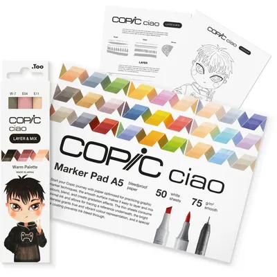 Obrázek produktu pro COPIC 220750211 COPIC Marker ciao "LAYER & MIX Manga Starter Set", teplý
