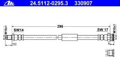 Produktbild von ATE Bremsschlauch  24.5112-0295.3