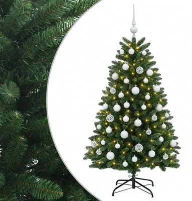 Imagen del producto de vidaXL Árbol de Navidad artificial, color verde medio, con adornos, 150 cm
