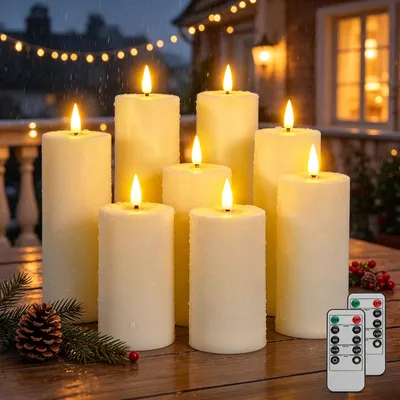 Produktbild von LED Kerzen 8 Stück mit Fernbedienung und Timer, elektrische Kerzen von Ketom
