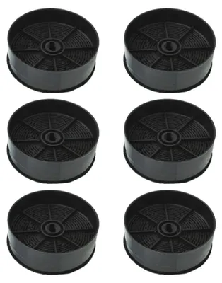 Produktbild von 6x Trade-Shop Aktivkohlefilter kompatibel mit Zanussi ZFG215S ZFG315S ZFG317S ZFP316S ZHG51251G ZHG51351G ZHG71351G ZHP60260SA ZHP60260WA ZHP60350SA