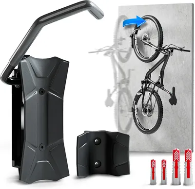 Productafbeelding van Fietsophangbeugel muur - Draaibaar - Tot 35 kg - Zwart