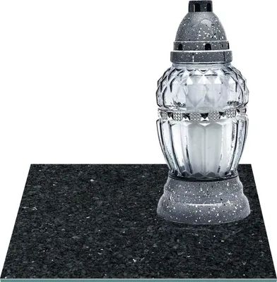 Zdjęcie produktu dla SZKLANA PODSTAWKA POD ZNICZE Z DEDYKACJĄ 25x25cm Żużel 06e