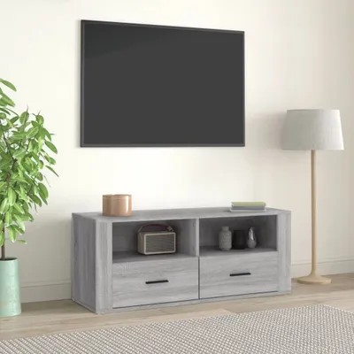 Image de Maison Exclusive - Meuble TV gris Sonoma 100x35x40 cm Matériau dérivé du bois