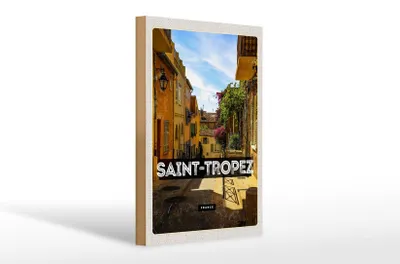 Produktbild von Holzschild Reise 20x30cm Saint Tropez France Hafenort