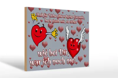Produktbild von Holzschild Spruch 30x20cm Für Liebe gibt's keine