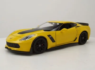 Produktbild von Welly 24085G Chevrolet Corvette Z06 2017 gelb 1:24