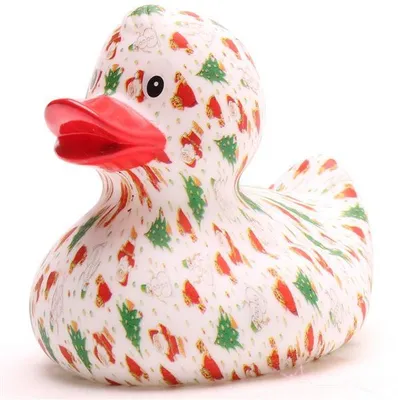 Produktbild von Badeente XMas weiss Vinyl 8,5 cm