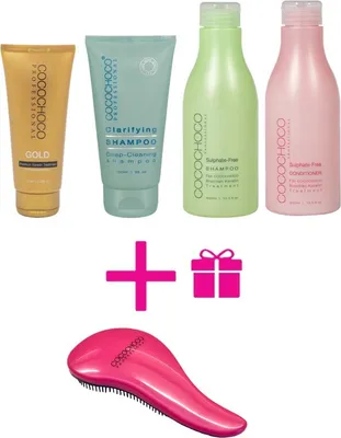 Produktbild von Brasilianisches Keratin Gold 100ml+Reinigungs Shampoo 150ml+Nachsorge-Kit 400ml+Haarkamm