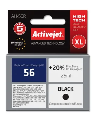 Produktbild von Activejet, Tusz do HP AH-56R (zamiennik 56 C6656) black (czarny)