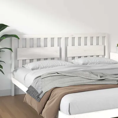 Produktbild von "2026 Promotion" Bett-Kopfteil Weiß 185,5x4x100 cm Massivholz Kiefer - Bettkopfteil CC28429