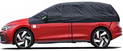 Image de Omgoods - Housse de protection pour voiture, demi-couverture, adaptée à toutes les conditions météorologiques