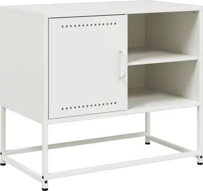 Image de vidaXL Armoire TV blanche 68x39x60,5 cm Acier