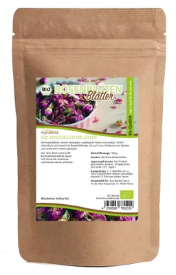 Produktbild von Mynatura  getrocknete Rosenblütenblätter – ab 100g Beutel - 1 Beutel