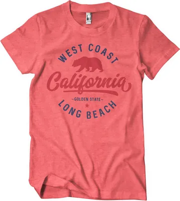 Produktbild von West Coast California T-Shirt - Medium - RedHeather