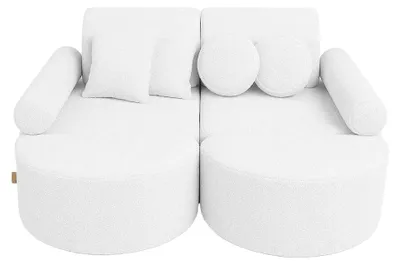 Obrázek produktu pro Pohovka do dětského pokoje - pohovka na hraní pro děti, dětská pohovka Pocket Sofa Max, Boucle, bílá