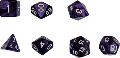 Produktbild von Go Go Gadget – Polydice-Set – Rollenspiele – Würfel – Set mit 7 Teilen – Lila