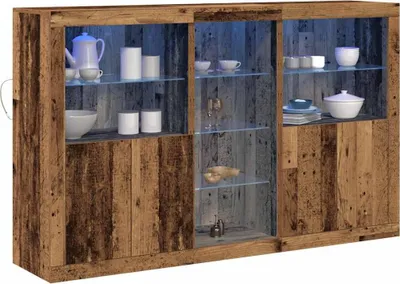 Produktbild von LED-Sideboard Altholz 162 x 37 x 100 cm Holzwerkstoff