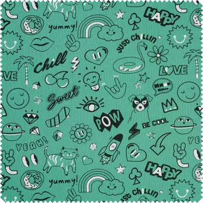 Produktbild von Sweat-Stoff "Be Cool", 145 cm, Meterware