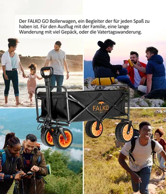 Produktbild von Bollerwagen elektrisch Falko Go mit Antrieb - Akkubetrieb, Tragkraft 60 kg