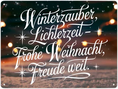 Produktbild von Winterzauber Lichterzeit Metallschild XXL in 28x38 cm
