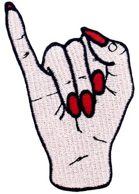 Bestickter Hand-Patch, Bügelaufnäher, 5 x 8,3 cm