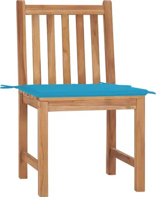 Produktbild von vidaXL Gartenstühle 2 Stk. mit Kissen Massivholz Teak
