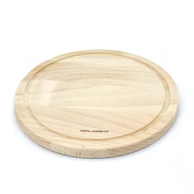Immagine prodotto di Tagliere in legno Tagliere rotondo per la colazione Tagliere per lo spuntino Tagliere per la cucina Beige 24 cm