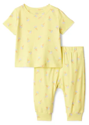 Produktbild von A. Essentials x Sofia Grainge Unisex Baby Set aus kurzärmeligem Baumwoll-Strickh