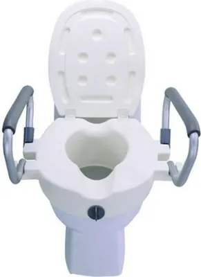 Produktbild von Erhöhte Toiletteneinheit mit klappbaren Handläufen AT51205