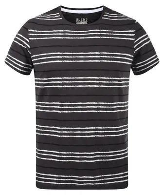 Produktbild von BLEND BHValle Herren T-Shirt Kurzarm Shirt mit Streifen und Rundhalsausschnitt aus 100% Baumwolle