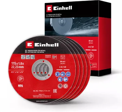 Produktbild von EINHELL Trennscheibe dünn, Ø 115 x 1,0mm, 5 Stück, (für