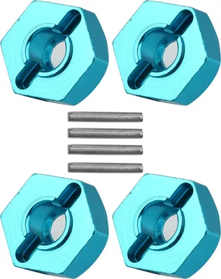 Immagine prodotto di Adattatore esagonale da 7 mm a 12 mm per modellini di auto WLtoys RC, mozzo di trasmissione in metallo per aggiornamenti e ricambi, 4 pezzi con perni
