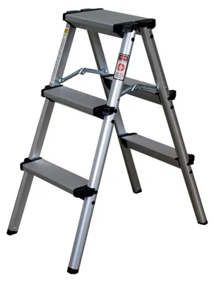 Produktbild von Aluminium Klappleiter 2x3, 2x4 oder 2x5 Stufen | Trittleiter | Klappbare Mehrzweckleiter