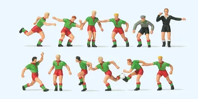 Produktbild von Preiser Fussballmannschaft.Grüne Trik 10757