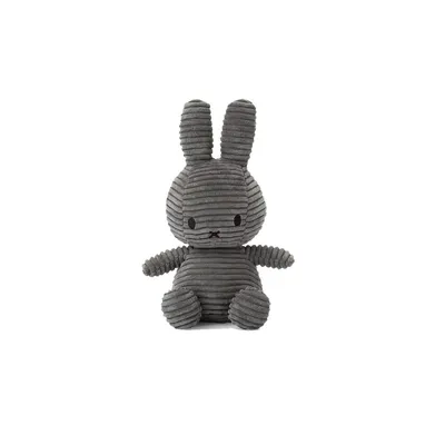 Obrázok produktu pre Plyšová figúrka Miffy Cord (antracitová, 24 cm) Plyšová hračka králik