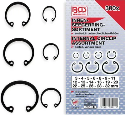 Zdjęcie produktu dla BGS technic Internal Circlip Assortment, 263 mm, 263 g