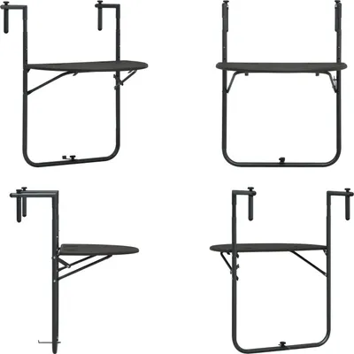 Produktbild von vidaXL Balkonhängetisch Braun 60x64x83,5 cm Kunststoff Rattanoptik - Balkontisch - Balkontische - Outdoor-Tisch - Outdoor-Tische