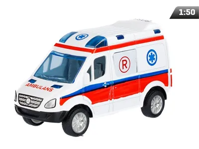 Produktbild von Modell 1:50, Mercedes-Benz Sprinter Mini, AMBULANZ, weiß