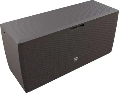 Image de Coffre de rangement pour jardin, marron, 290 L, résistant aux intempéries