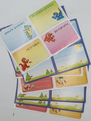 Zdjęcie produktu dla naklejki na zeszyt 10kpl x 4szt