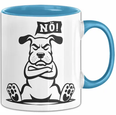 Produktbild von Hundebesitzer Tasse Geschenk Nö Geschenkidee Becher (Blau)