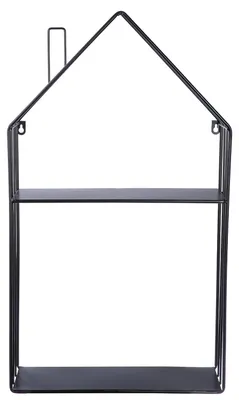 Image de Gilde Regal, modèle "Haus", métal, noir, lot de 1, L. 13 cm, l. 40 cm, H. 70 cm, référence : 69706, code EAN : 4063387697061