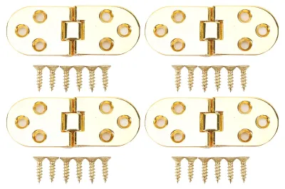Produktbild von 4 Sets 180-Grad-Klappenscharnier, 0,09 Zoll dickes, klappbares Metall-Klappdeckel für Tischnähmaschine, helles Gold