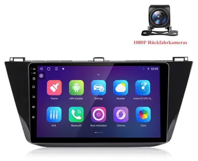 Obrázok produktu pre 10-palcové autorádio s Androidom pre VW Tiguan (modelové roky 2016-2020), s bezdrôtovým CarPlay a Android Auto, 8-jadrový procesor, 6+128 GB pamäte, DSP, 4G LTE, vrátane 1080P cúvacej kamery a GPS