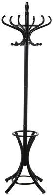 Immagine prodotto di Appendiabiti da parete in legno nero, dimensioni 53 x 186 cm